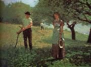 Winslow Homer Waiting for reply oil painting artist